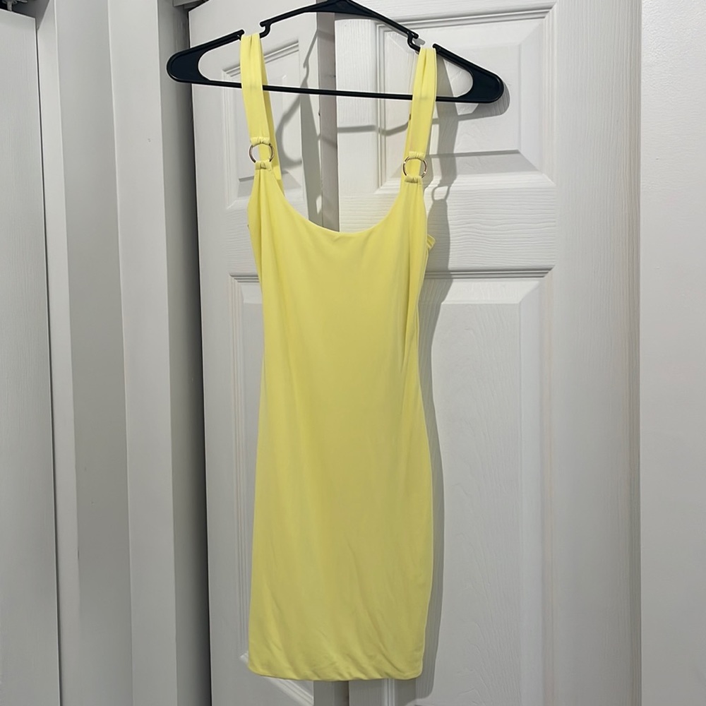 PrettyLittleThing yellow mini dress